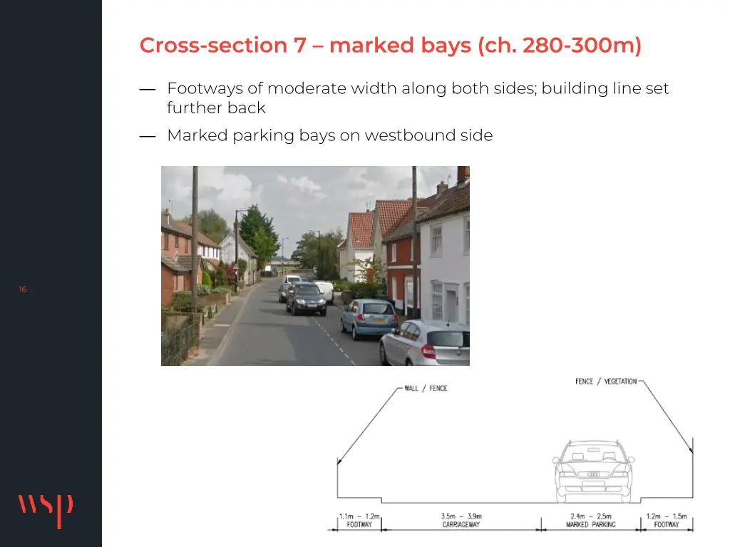 cross section 7 marked bays ch 280 300m