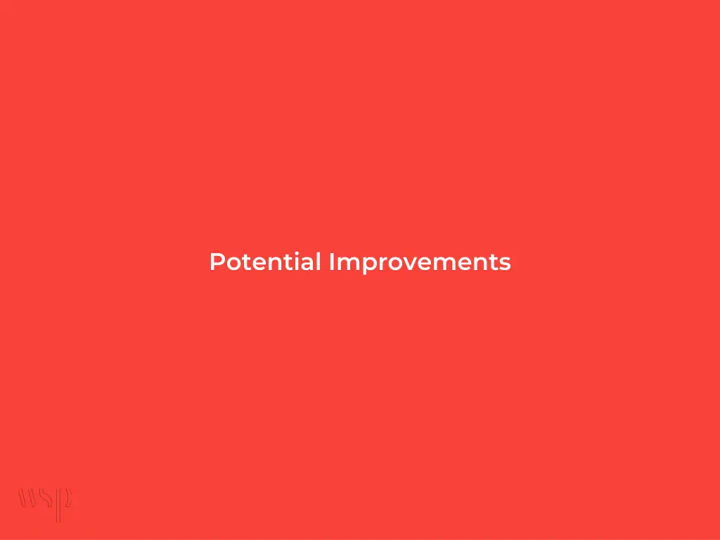 potential improvements