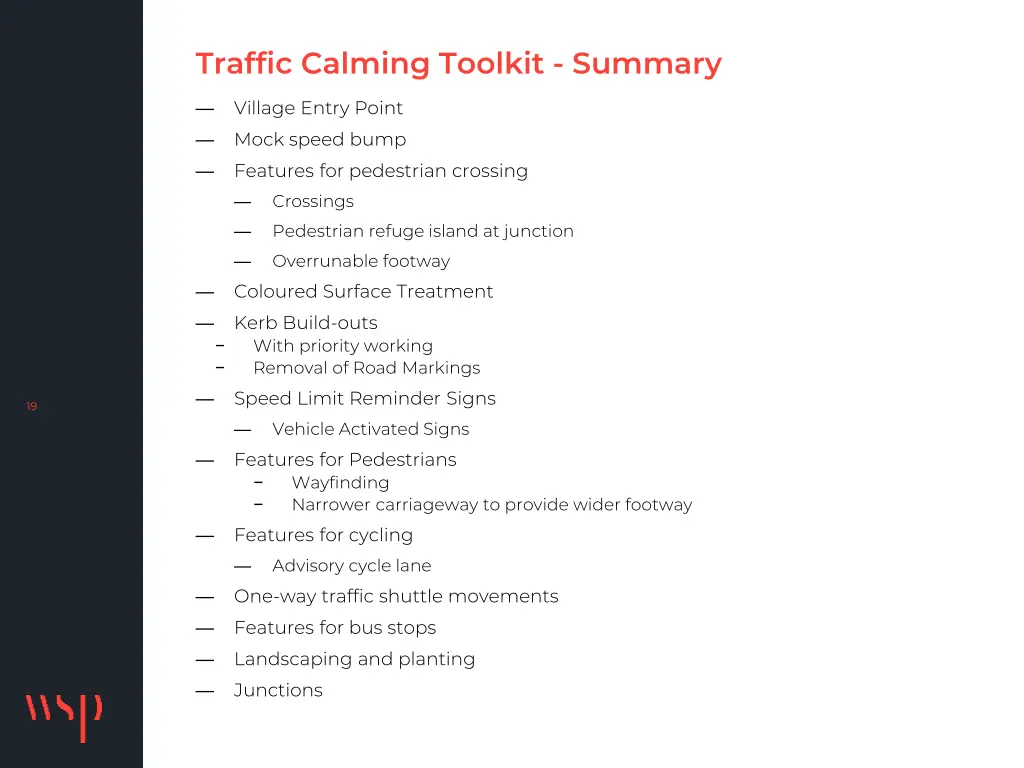 traffic calming toolkit summary