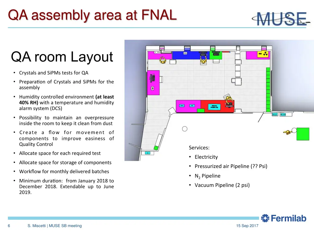 qa assembly area at fnal