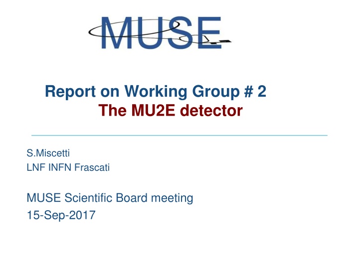report on working group 2 the mu2e detector