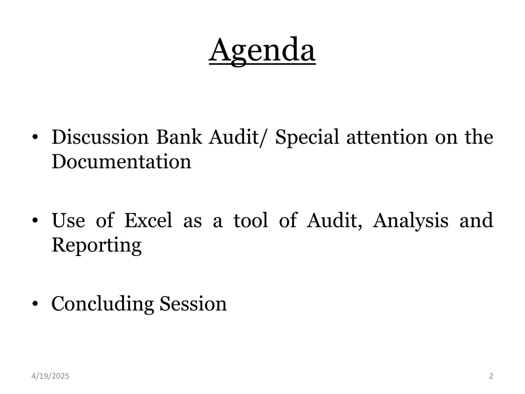 agenda