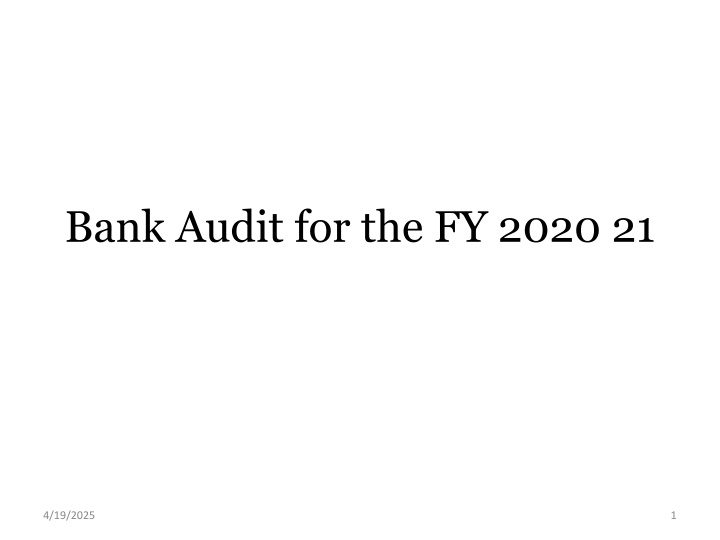 bank audit for the fy 2020 21