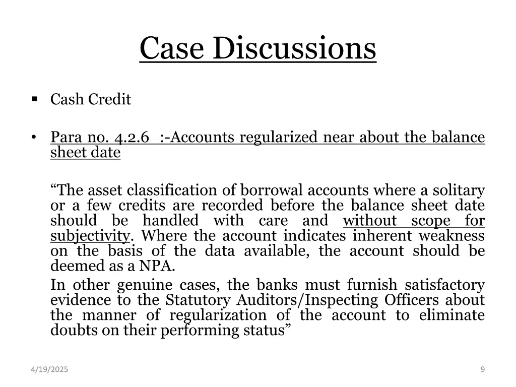 case discussions 1