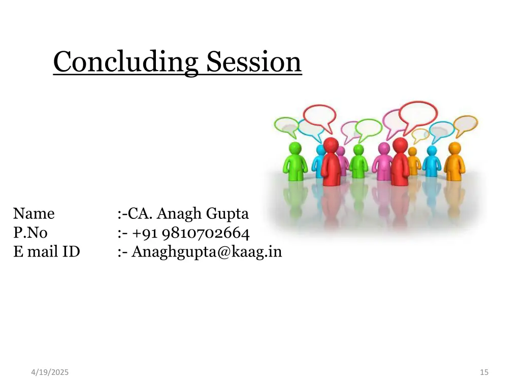 concluding session