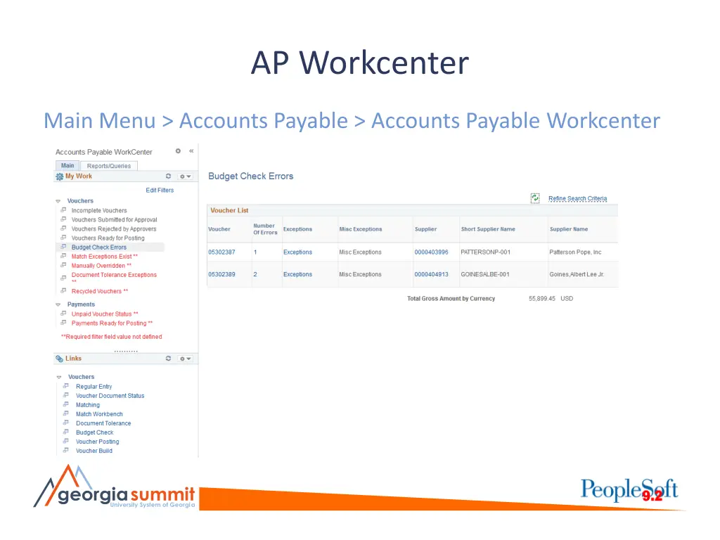 ap workcenter
