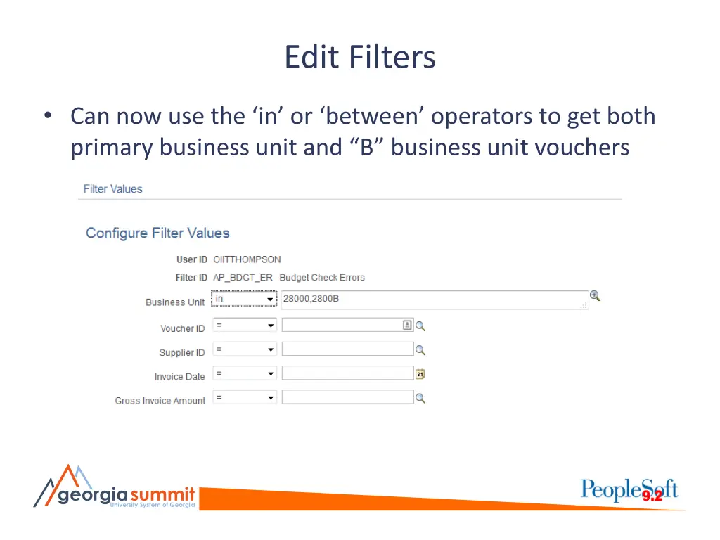 edit filters