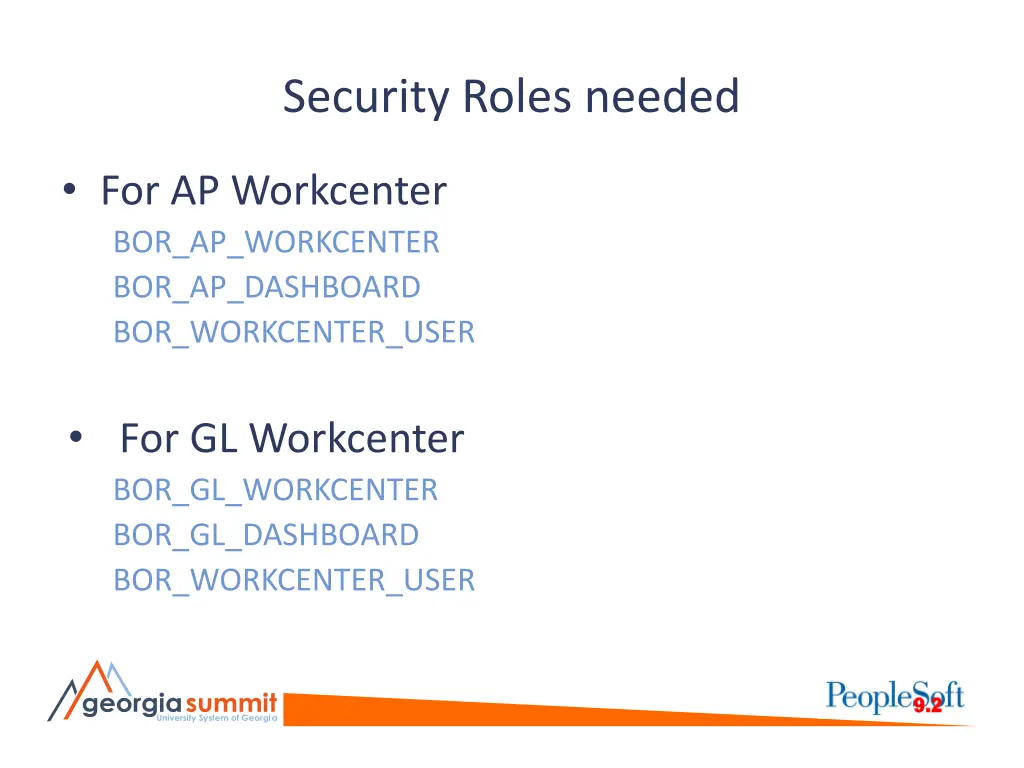 security roles needed
