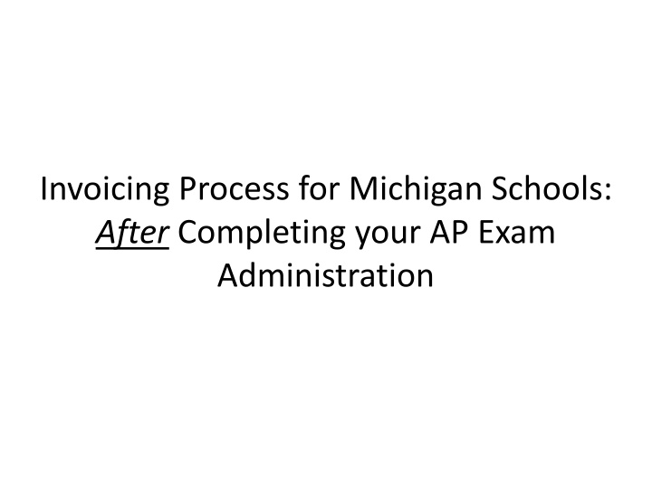 invoicing process for michigan schools after