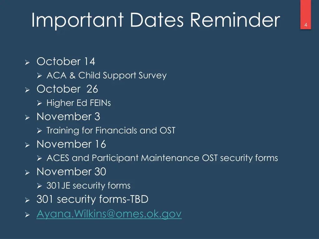 important dates reminder