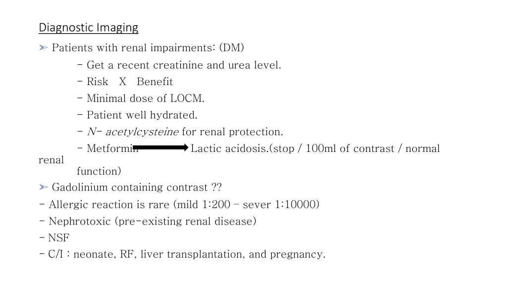 diagnostic imaging patients with renal