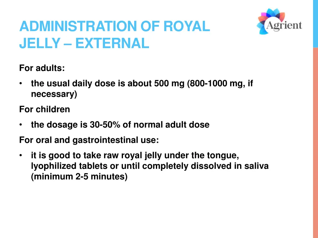 administration of royal jelly external 1