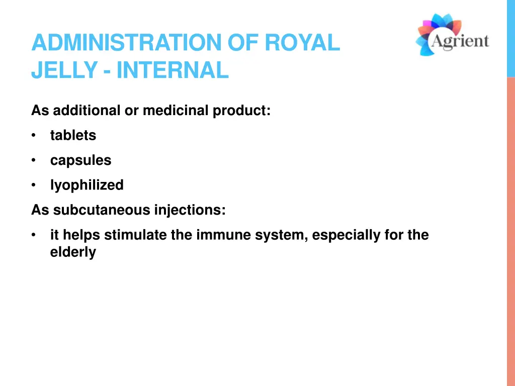 administration of royal jelly internal 1