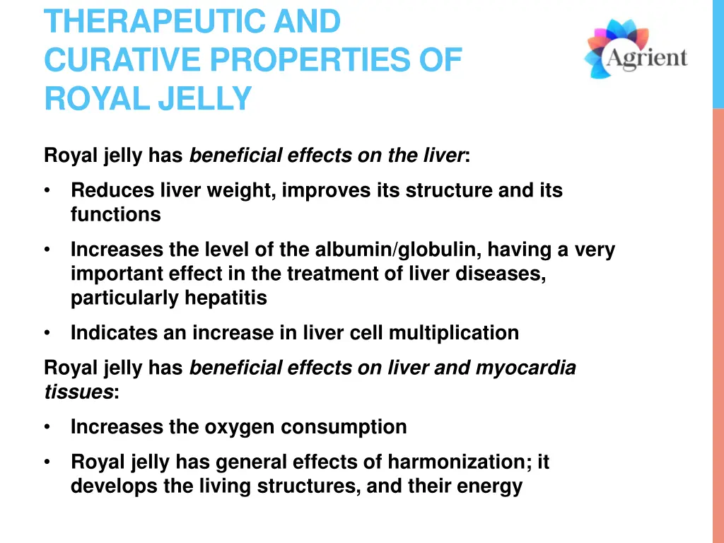therapeutic and curative properties of royal jelly