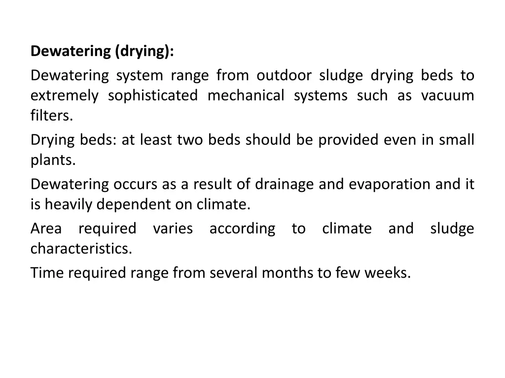 dewatering drying dewatering system range from