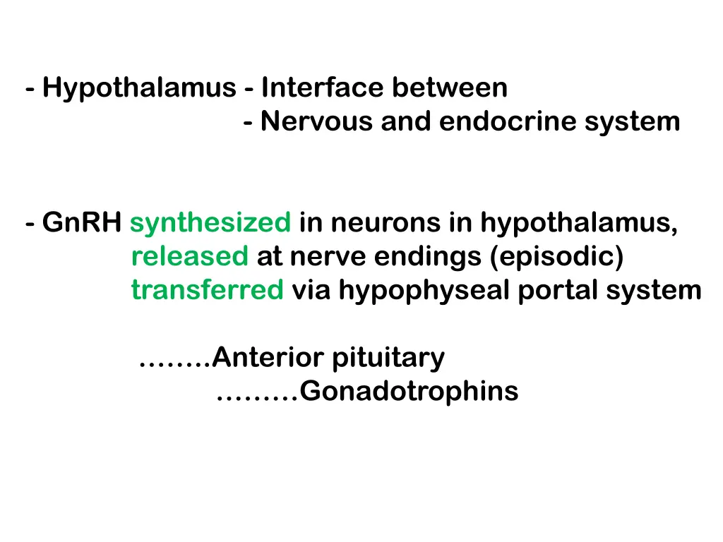 hypothalamus interface between nervous