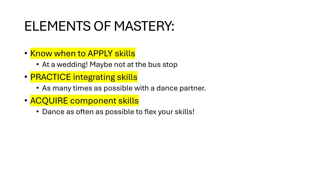 elements of mastery