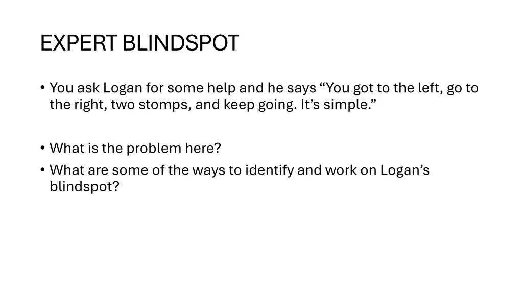 expert blindspot