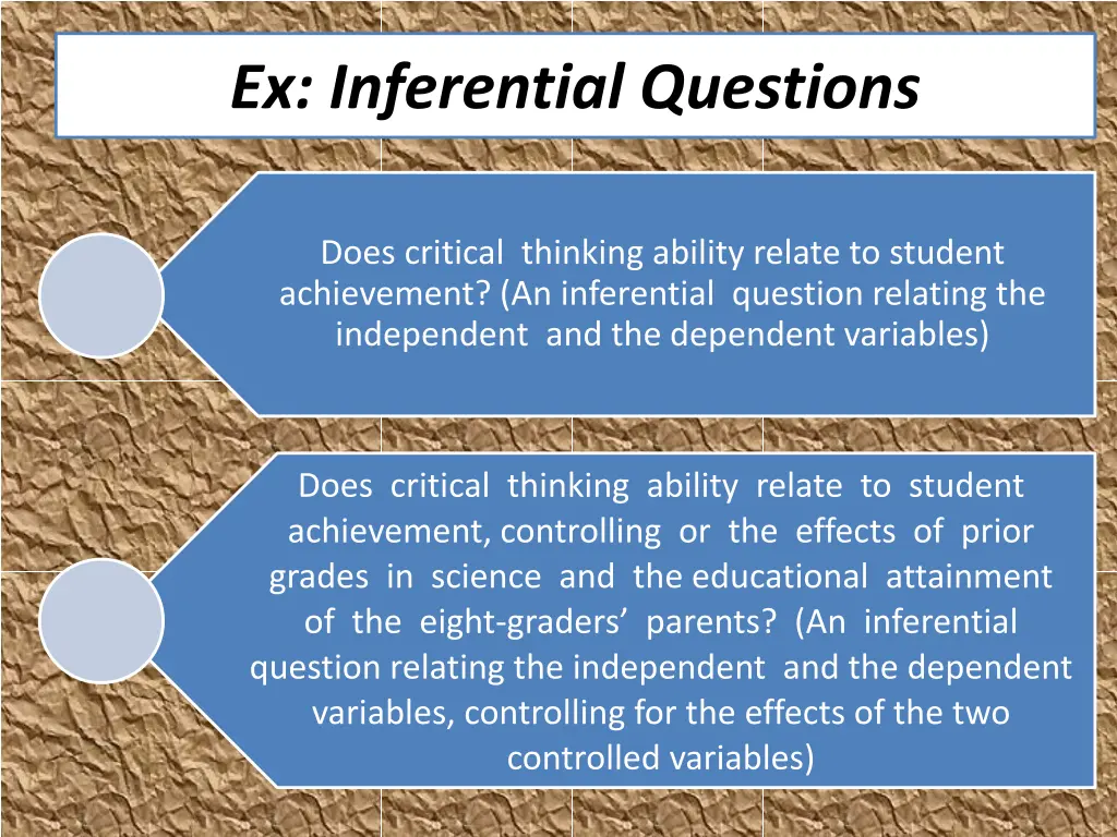 ex inferential questions