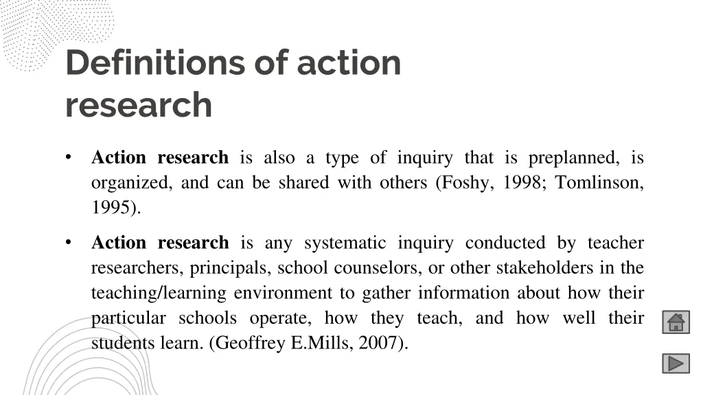 definitions of action research 1