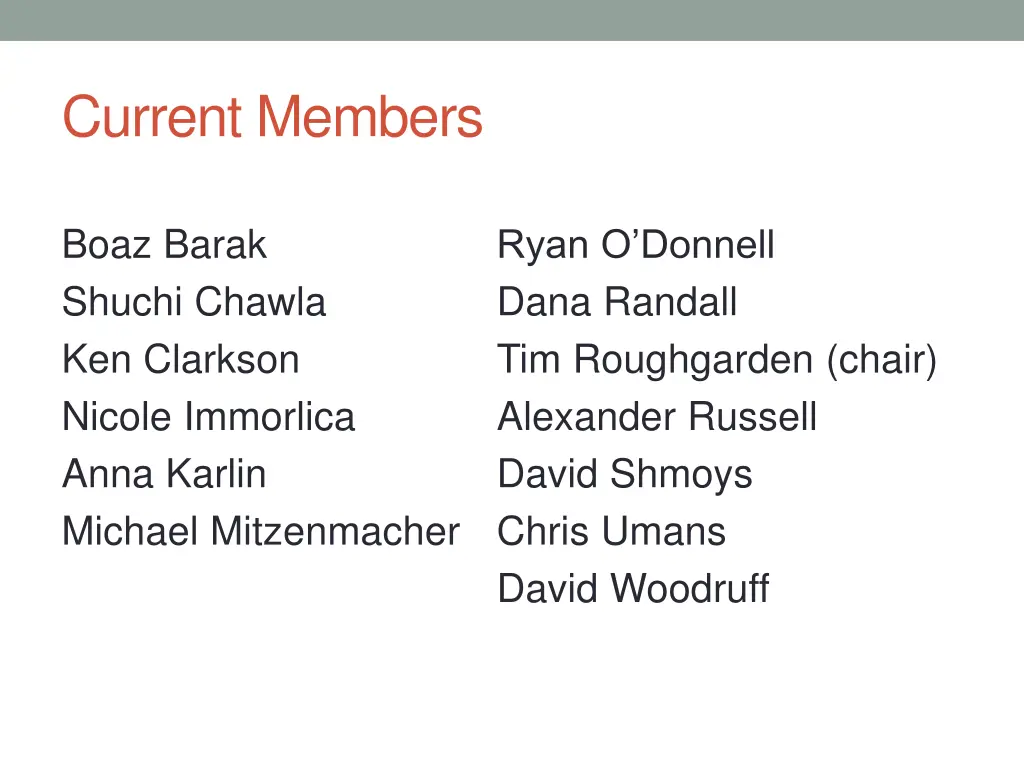 current members