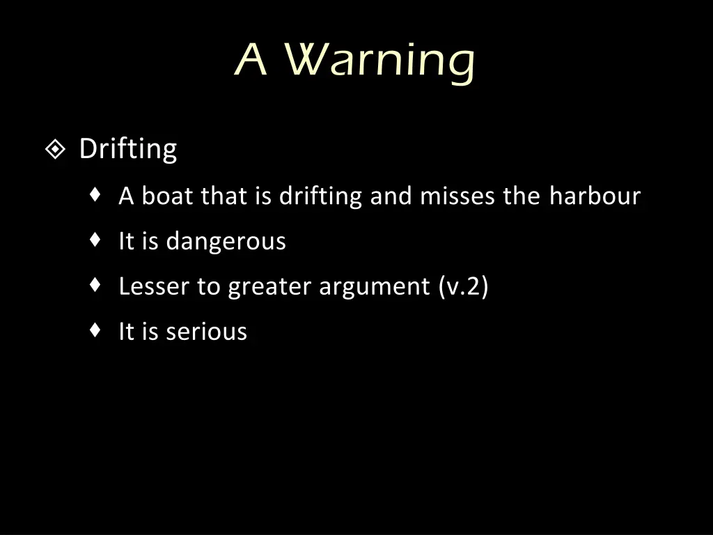 a warning 1