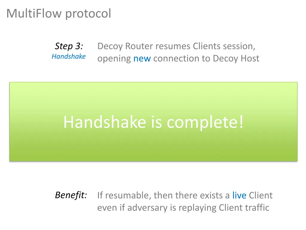 multiflow protocol 3