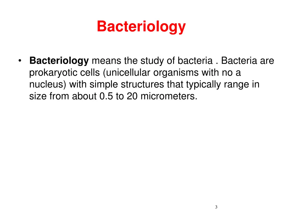 bacteriology