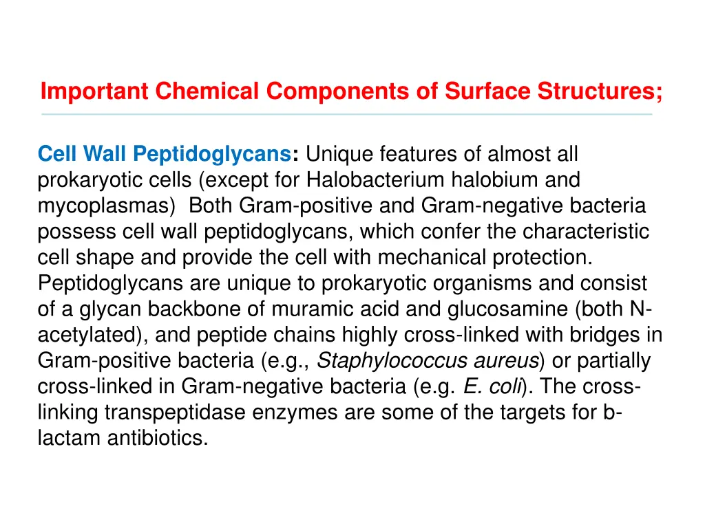 important chemical components of surface