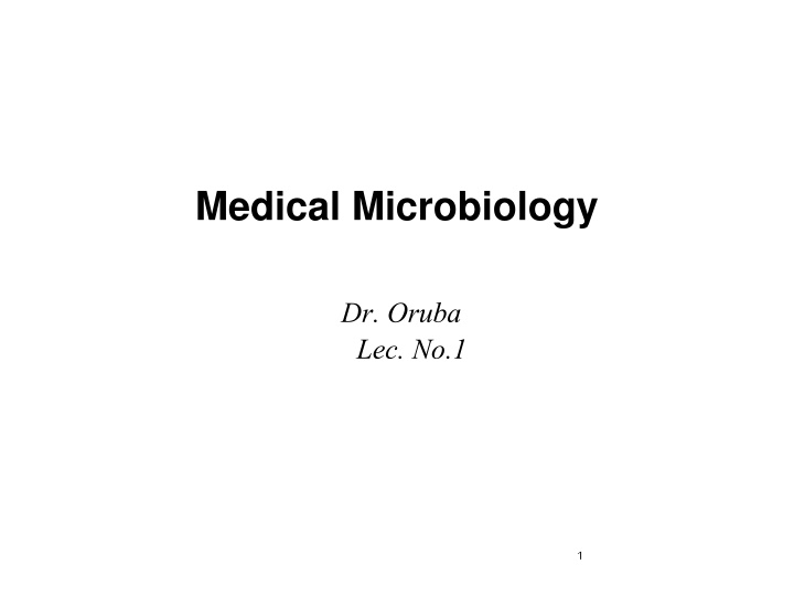 medical microbiology