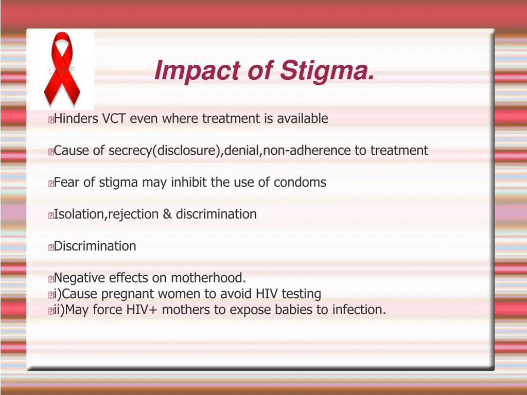 impact of stigma