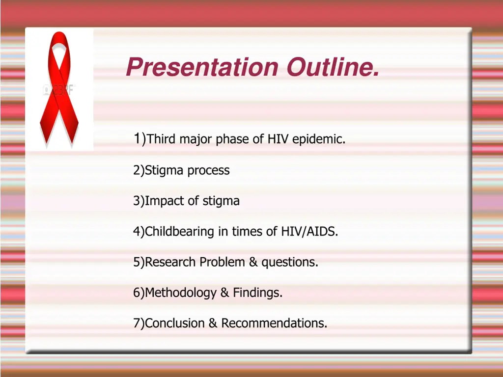 presentation outline