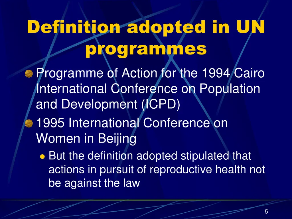 definition adopted in un programmes programme