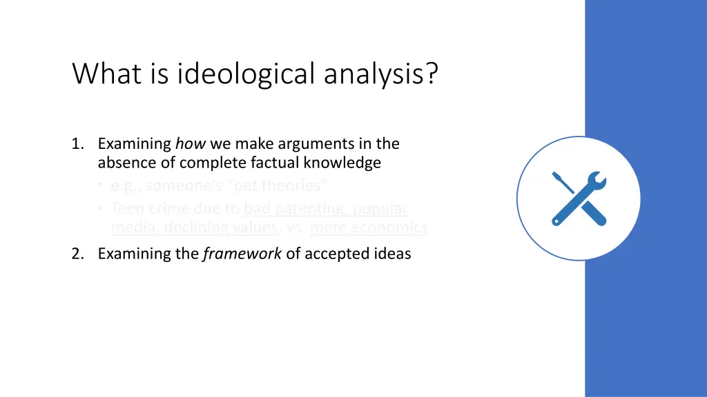 what is ideological analysis 3
