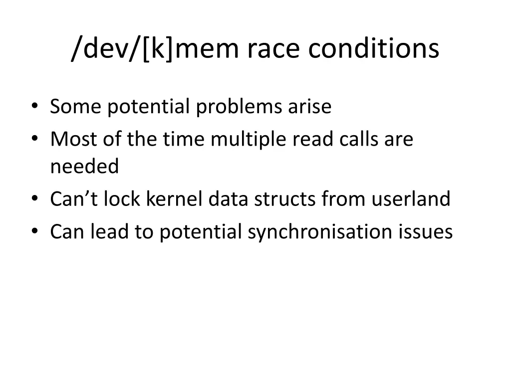 dev k mem race conditions 2