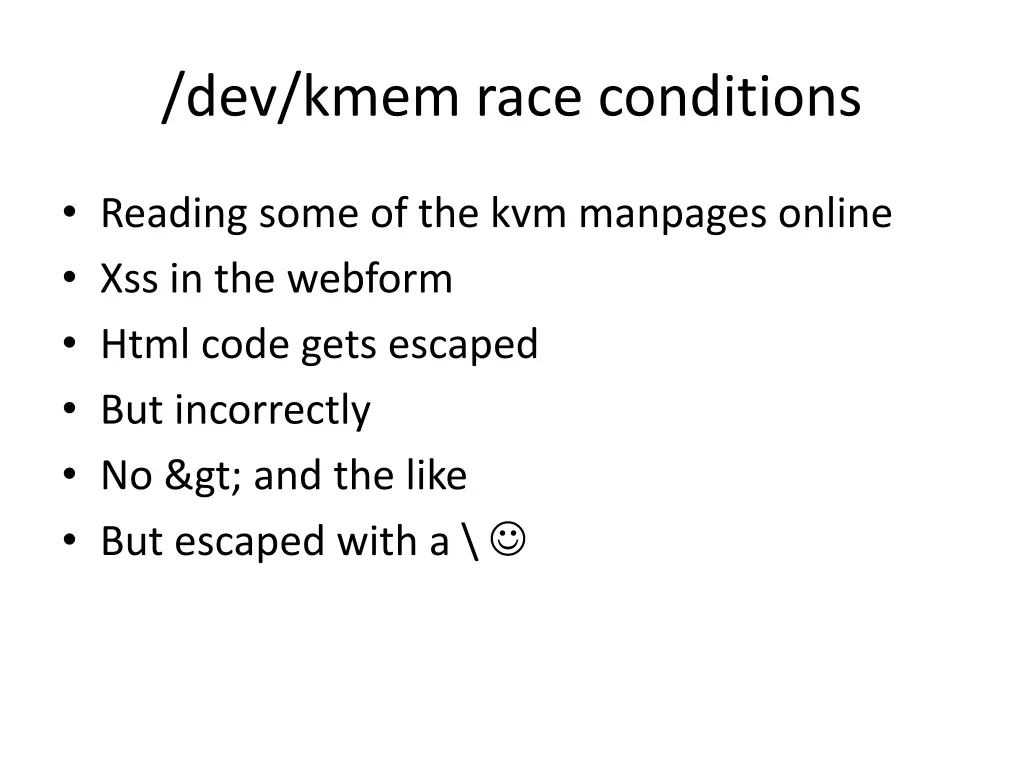 dev kmem race conditions 12