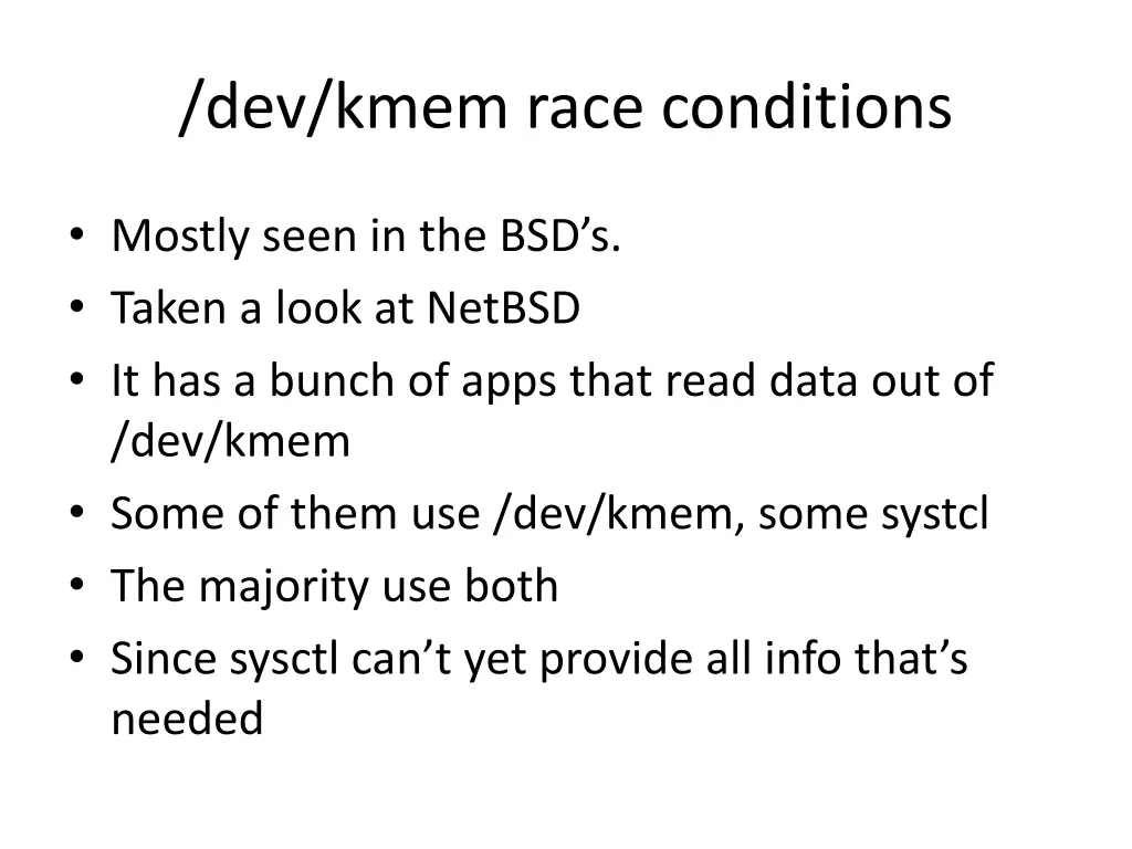 dev kmem race conditions 3