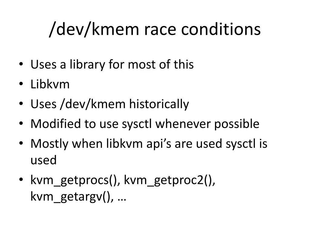 dev kmem race conditions 4