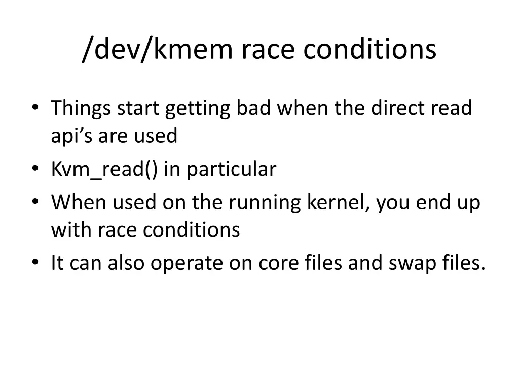 dev kmem race conditions 5