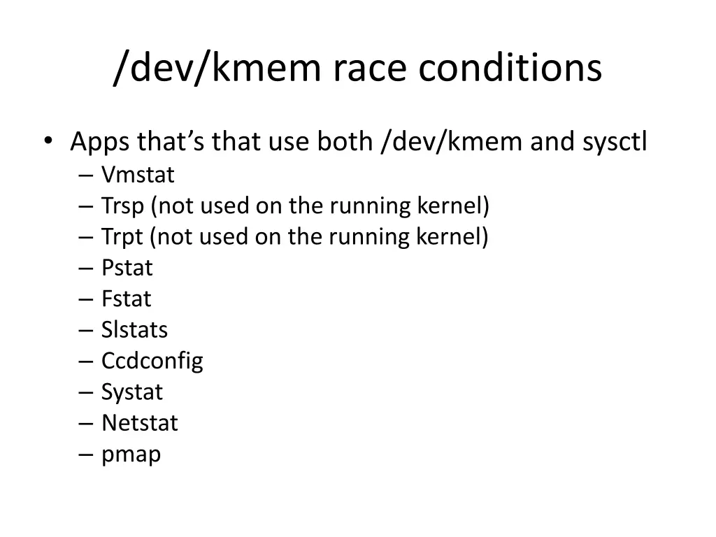 dev kmem race conditions 6