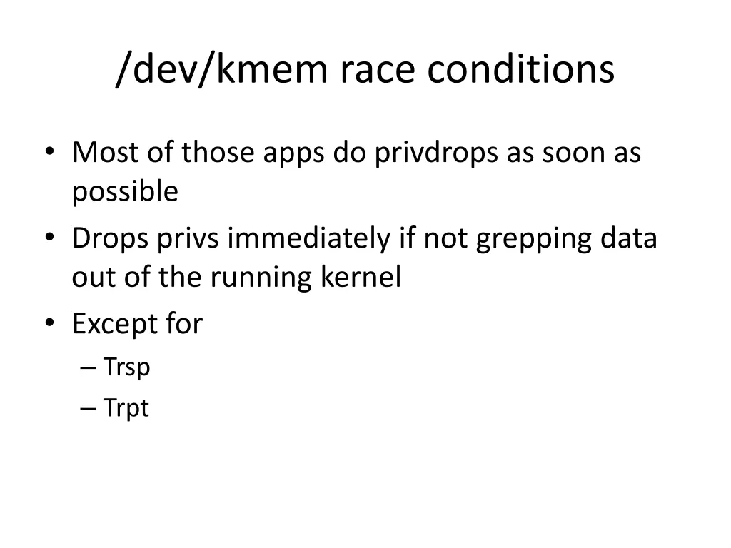dev kmem race conditions 7