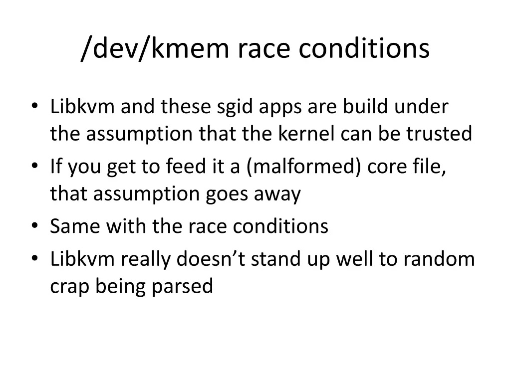 dev kmem race conditions 8