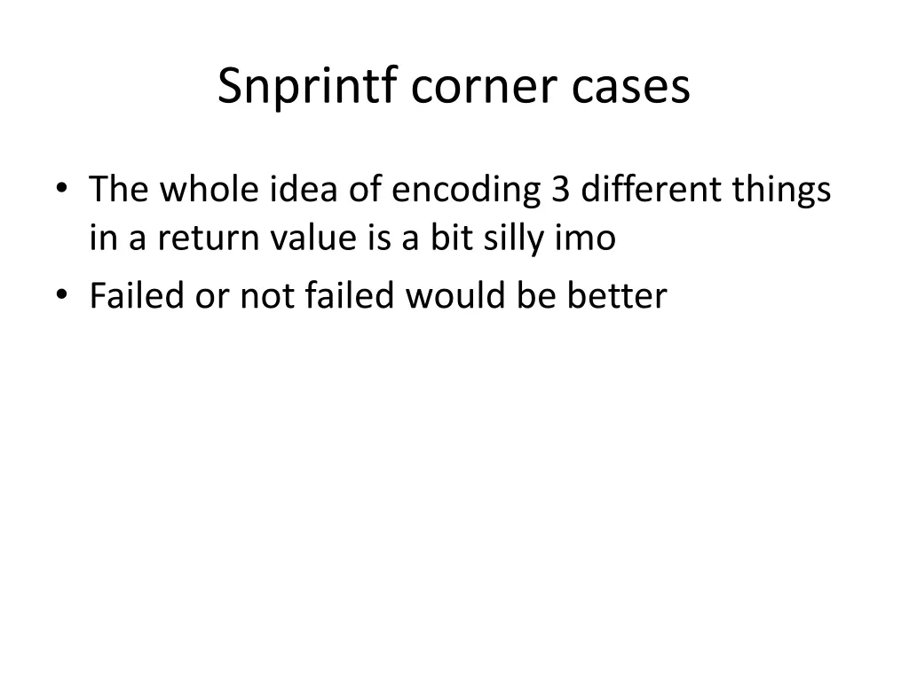 snprintf corner cases 6