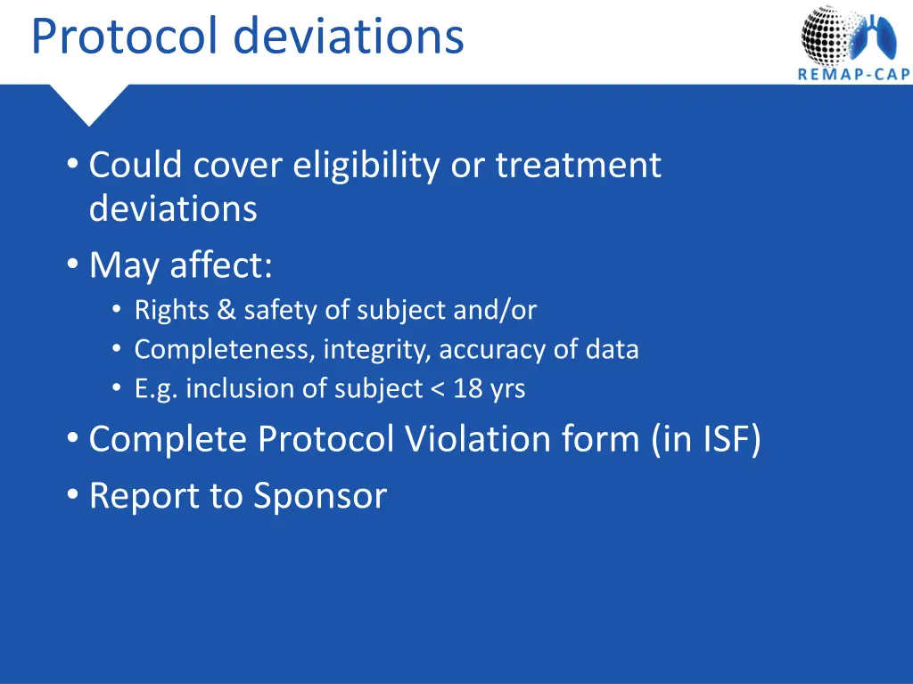 protocol deviations