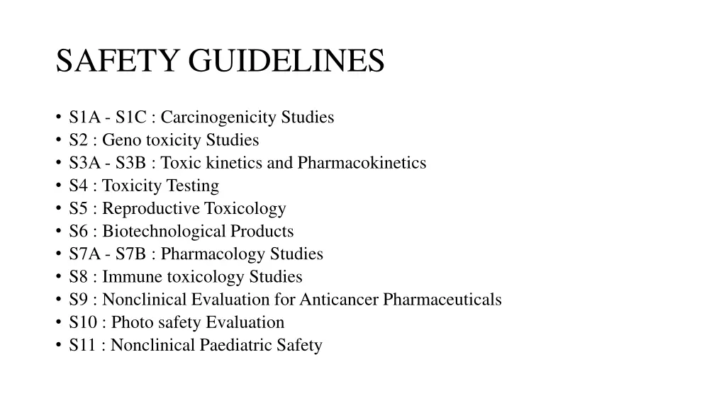 safety guidelines