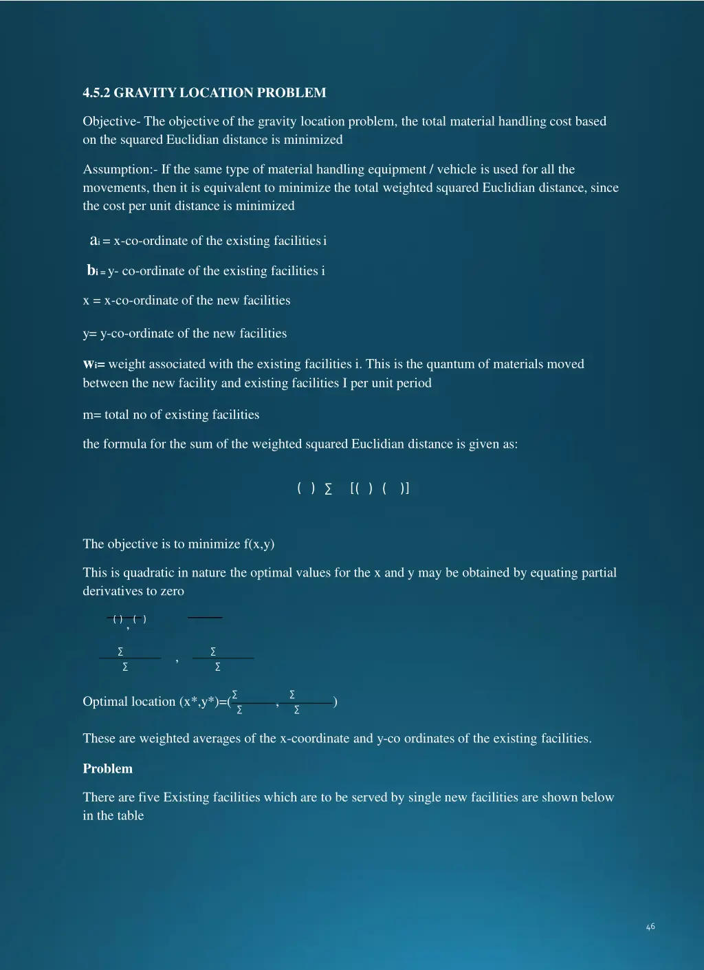 4 5 2 gravity location problem