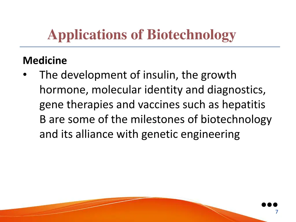 applications of biotechnology 1