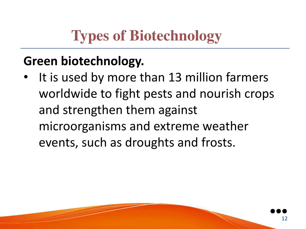 types of biotechnology 1