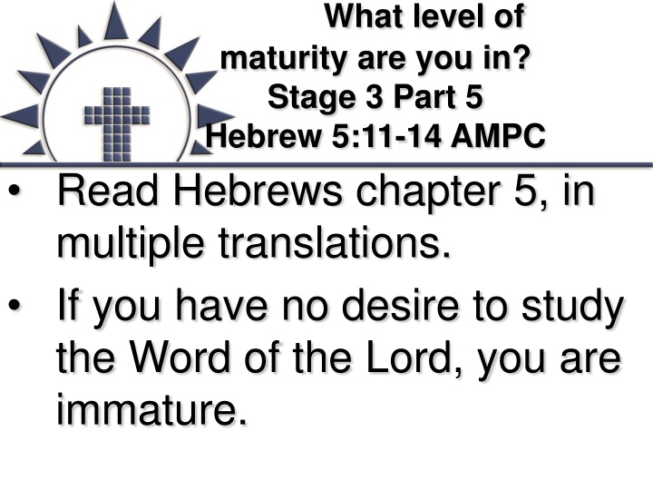 what level of maturity are you in stage 3 part