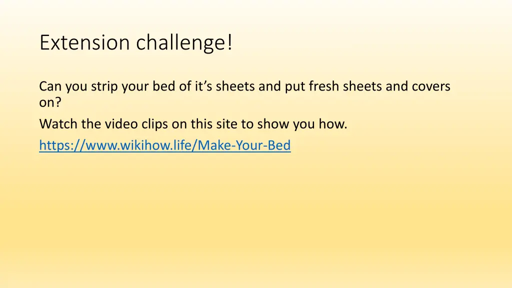 extension challenge